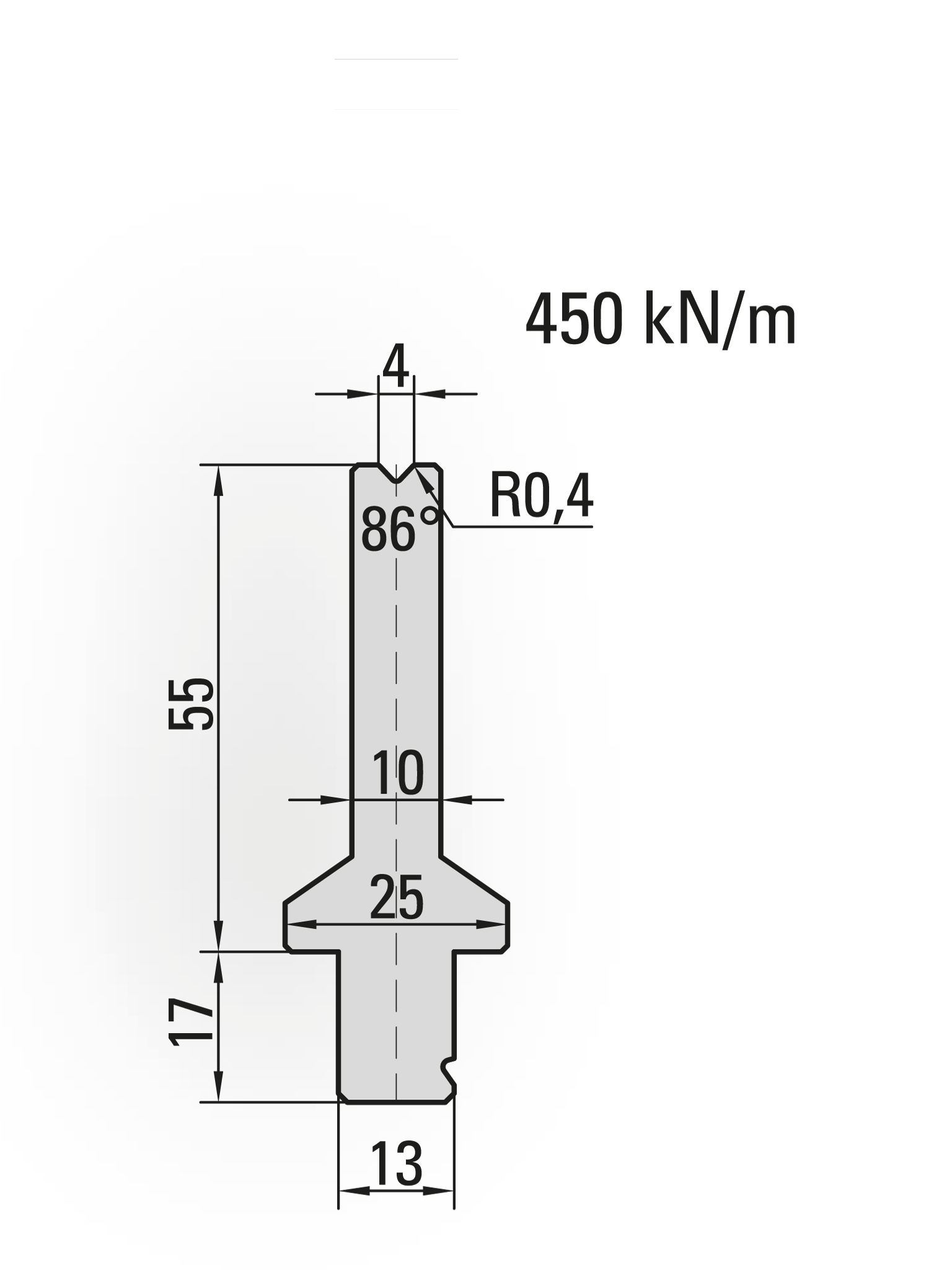Wila style press brake lower dies